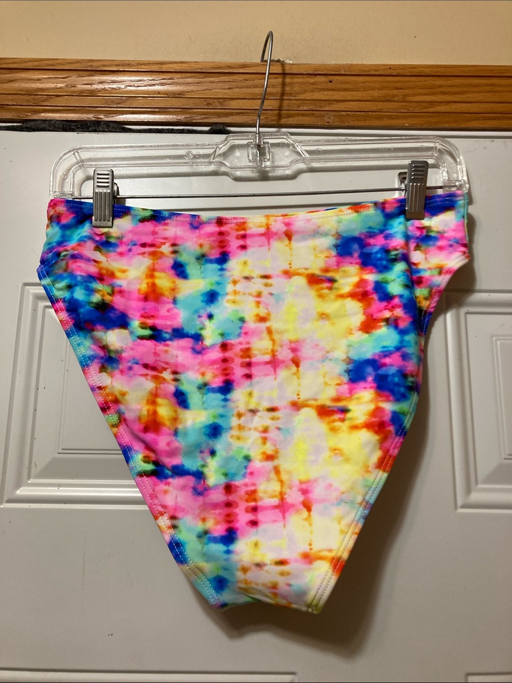 Vibrant Tie-Dye High Cut Bikini Bottom M